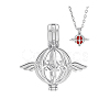 1Pc 925 Sterling Silver Hollow Bead Cage Pendants STER-PH0003-81P-6