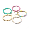 Handmade Polymer Clay Beads Stretch Bracelets BJEW-JB06488-1