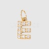Stainless Steel Cubic Zirconia Pendants with Jump Rings FIND-PW0024-08E-1