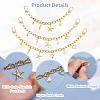 3Pcs Aluminum Cable Chains Bag Extender Chains HJEW-HS00048-4