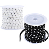 2 Rolls 2 Colors Faux Suede Cord with Aluminum Rivets OCOR-CY0001-03P-6