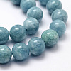 Natural White Jade Imitation Amazonite Beads Strands X-G-F364-16-8mm-5