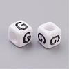 Acrylic Horizontal Hole Letter Beads PL37C9308-G-2