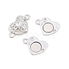 304 Stainless Steel Magnetic Clasps with Loops STAS-P452-04G-P-2