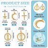 5Pcs 5 Styles Rack Plating Brass with Cubic Zirconia Pendants KK-TA0008-64-3