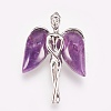 Natural Amethyst Pendants KK-G346-02D-2
