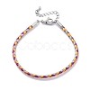 Polyester Cord Braided Bracelet Makings MAK-Z003-01P-25-1