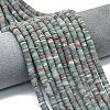 Natural African Bloodstone Beads Strands G-P575-B11-6x1mm-1