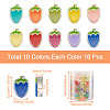 Craftdady 100Pcs 10 Colors Transparent Enamel Acrylic Beads TACR-CD0001-07-9