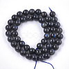 Natural Black Labradorite Beads Strands G-S333-8mm-021A-2