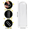 12Pcs Transparent Glass Straw Dustproof Covers AJEW-FG0002-37B-2