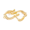 Rack Plating Brass Cubic Zirconia Hoop Earring Findings KK-S374-04G-05-2