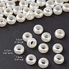 ABS Plastic Imitation Pearl Rondelle Large Hole European Beads MACR-YW0002-87-3