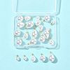 24Pcs 4 Styles ABS Plastic Imitation Pearl Charms KK-FS0001-79-6
