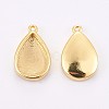 Brass Pendant Cabochon Settings ZIRC-E149-27-2