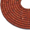 Frosted Natural Red Jasper Beads Strands G-K389-C16-01-3