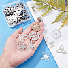 80Pcs 4 Style 201 Stainless Steel Pendants STAS-DC0006-40-2