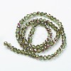 Electroplate Transparent Glass Beads Strands EGLA-A034-T8mm-R19-2