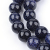 Synthetic Blue Goldstone Beads Strands X-G-Q462-4mm-28-1