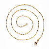PVD Vacuum Plating 304 Stainless Steel Boston Link Chain Necklace NJEW-S420-006B-G-3