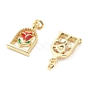 Brass Enamel Pendants KK-L237-009G-2