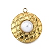 Plastic Pearl Pendants STAS-Q360-03G-G-1
