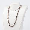 Natural Dalmatian Necklaces NJEW-D264-12-3