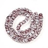 Luminous Handmade Silver Foil Glass Beads Strands FOIL-N029-02B-04-3