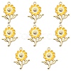 8Pcs Alloy Enamel Pendants ENAM-YW0002-31H-1