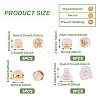 24Pcs 4 Styles Brass Ear Nuts FIND-TA0006-59-3