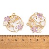 Rack Plating Alloy Enamel Pendants FIND-A040-05B-01G-3