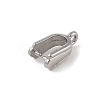 Non-Tarnish 304 Stainless Steel Ice Pick Pinch Bails STAS-Z058-01P-08-3