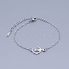 Tarnish Resistant 201 Stainless Steel Kitten Link Bracelets BJEW-T011-JN474-1-1