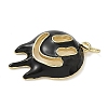 Halloween Theme Brass Enamel Pendants KK-L248-01G-02-2
