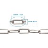 Tarnish Resistant 304 Stainless Steel Paperclip Chains STAS-R100-38-7