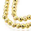 Electroplate Non-magnetic Synthetic Hematite Bead Strands X-G-Q465-16G-2