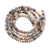 Electroplate Glass Beads Strands X-EGLA-T020-13B-01-2
