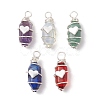 Bullet Shape Gemstone Pendants PALLOY-JF03215-1