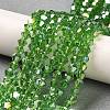 Transparent Electroplate Glass Beads Strands GLAA-F029-4mm-A03-4