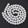 White Glass Pearl Round Loose Beads For Jewelry Necklace Craft Making X-HY-10D-B01-4