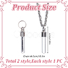 2Pcs Brass and Glass Wishing Bottle Pendants HJEW-DR00220-2