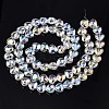 Electroplate Glass Beads Strands X-EGLA-S188-14-B03-5