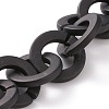 Handmade Opaque Spray Painted Acrylic Round Link Chains AJEW-JB00846-03-2