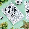 50Pcs Football Pattern Plastic Gift Bags with Die Cut Hole Handle ABAG-WH0046-65-3