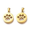 Ion Plating(IP) 304 Stainless Steel Pet Pendants STAS-Z006-15G-1