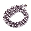 Electroplated Shell Pearl Beads Strands BSHE-G041-8mm-02-2