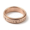 201 Stainless Steel Moon and Star Rotatable Finger Ring MOST-PW0001-005E-04-2