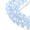 Baking Paint Transparent Glass Beads Strands DGLA-A034-J8MM-D01-3