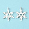 Christmas Snowflake Tibetan Style Alloy Pendants LF0353Y-NFS-1
