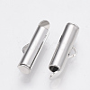 Brass Slide On End Clasp Tubes KK-Q747-11E-P-2